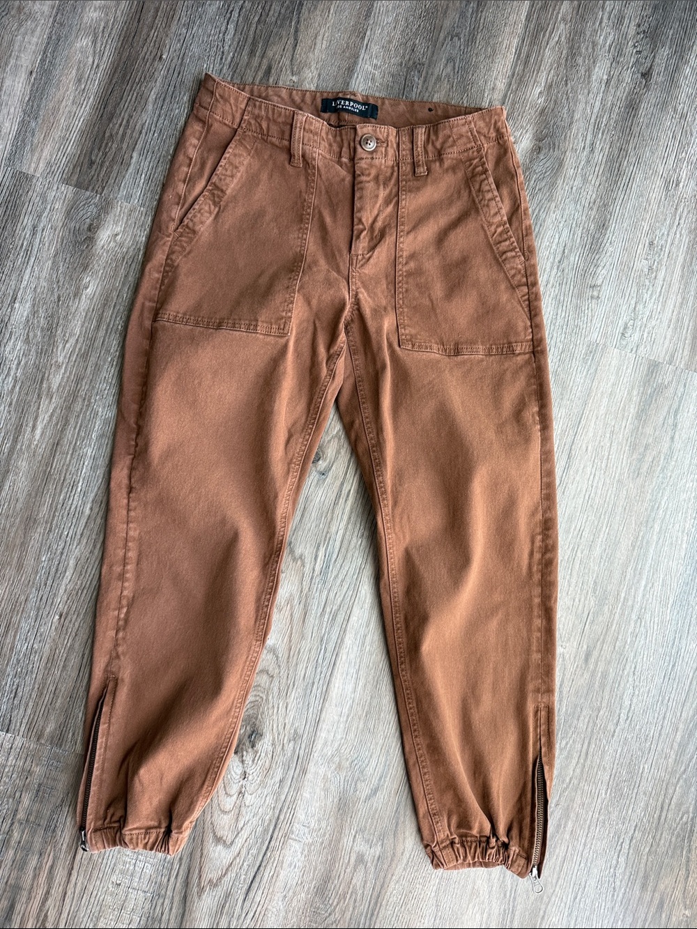 Women’s Rust Brown Casual Utility Pants Liverpool Los Angeles